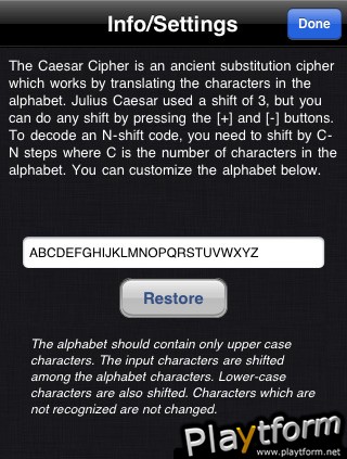 Caesar Cipher (iPhone/iPod)