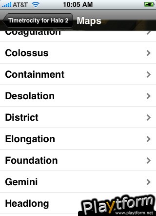Timetrocity for Halo 2 (iPhone/iPod)