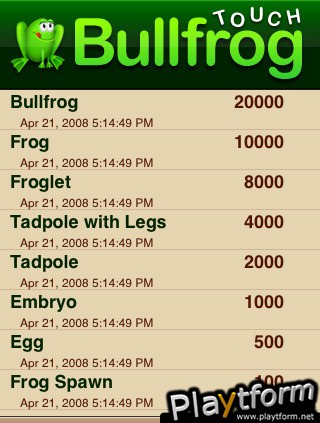 Bullfrog Touch (iPhone/iPod)