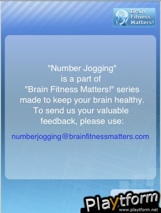 Brain Fitness Matters: Number Jogging (iPhone/iPod)