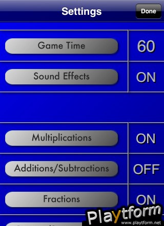 Math Mania (iPhone/iPod)