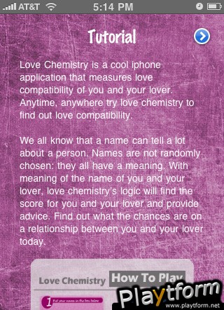 Love Chemistry Name (iPhone/iPod)