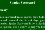 Spades Scorecard (iPhone/iPod)