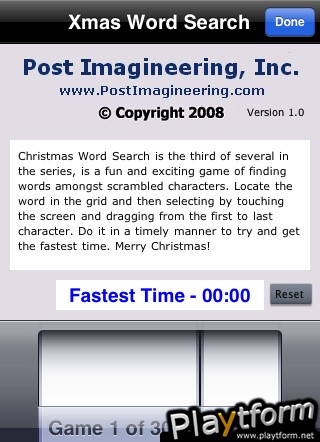 Xmas Word Search (iPhone/iPod)