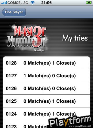 Master Number (iPhone/iPod)