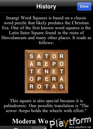 Imangi Word Squares (iPhone/iPod)
