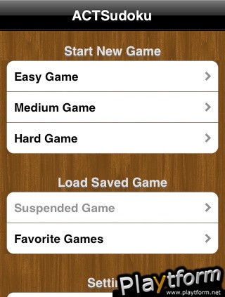 ACTSudoku (iPhone/iPod)