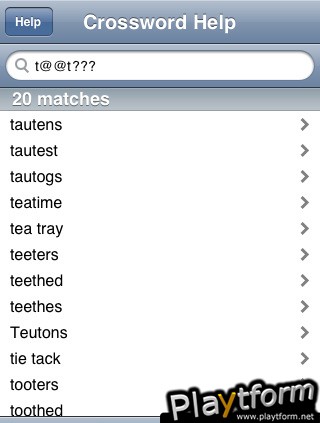 Crossword Help (iPhone/iPod)