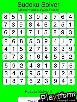 Sudoku Solver (iPhone/iPod)