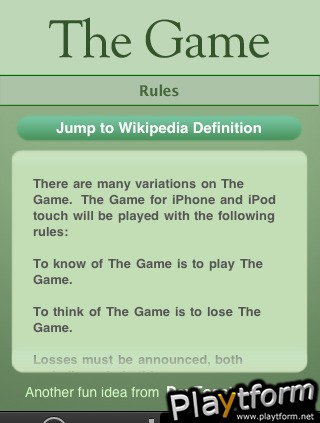 The Game (iPhone/iPod)