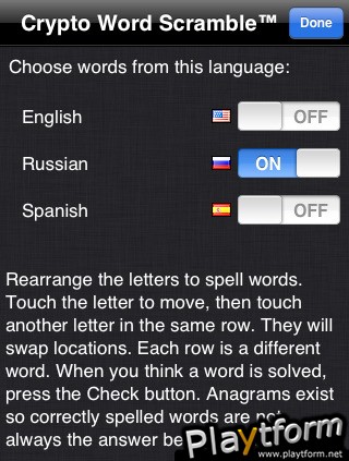 Crypto Word Scramble (iPhone/iPod)