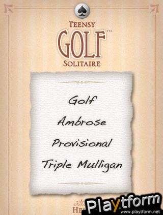 Teensy Golf Solitaire (iPhone/iPod)