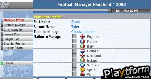 Football Manager Handheld 2008 (PSP)