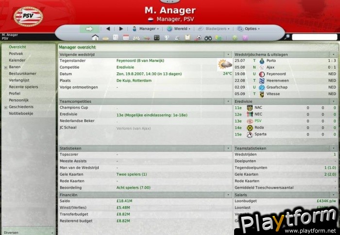 Worldwide Soccer Manager 2008 (PC)