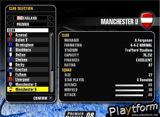 Premier Manager 08 (PlayStation 2)