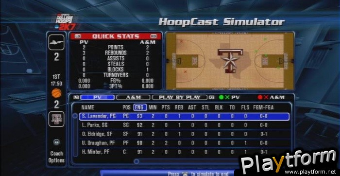 College Hoops 2K7 (Xbox 360)