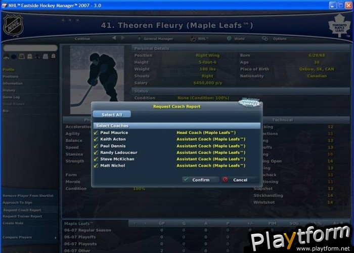 NHL: Eastside Hockey Manager 2007 (PC)