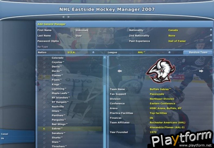 NHL: Eastside Hockey Manager 2007 (PC)