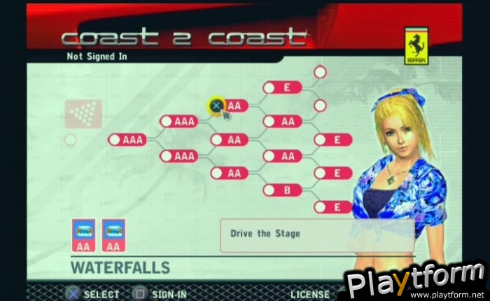 OutRun 2006: Coast 2 Coast (PlayStation 2)