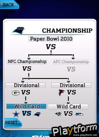 NFL Paperbowl Carolina (iPhone/iPod)