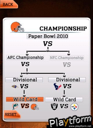 NFL Paperbowl Cleveland (iPhone/iPod)