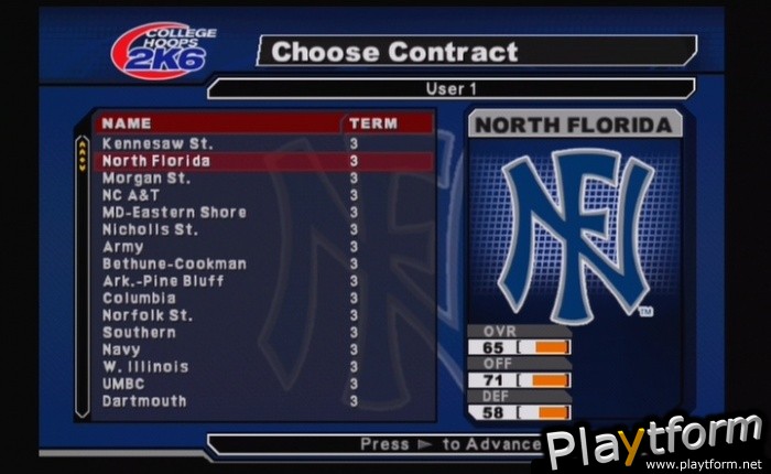 College Hoops 2K6 (PlayStation 2)