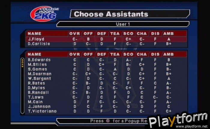 College Hoops 2K6 (PlayStation 2)