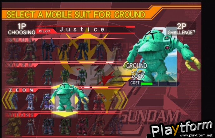 Mobile Suit Gundam: Gundam vs. Zeta Gundam (PlayStation 2)