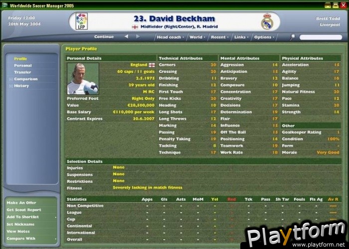 Worldwide Soccer Manager 2005 (PC)