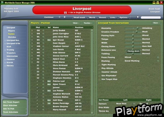 Worldwide Soccer Manager 2005 (PC)