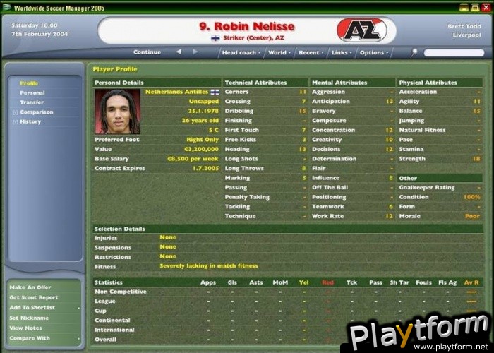 Worldwide Soccer Manager 2005 (PC)