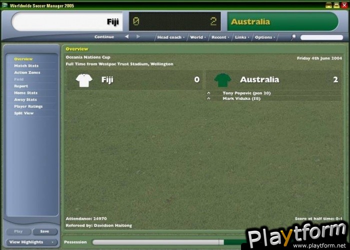 Worldwide Soccer Manager 2005 (PC)