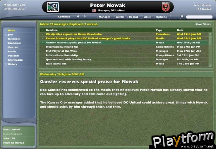 Worldwide Soccer Manager 2005 (PC)