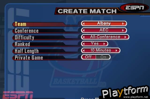 ESPN College Hoops 2K5 (PlayStation 2)