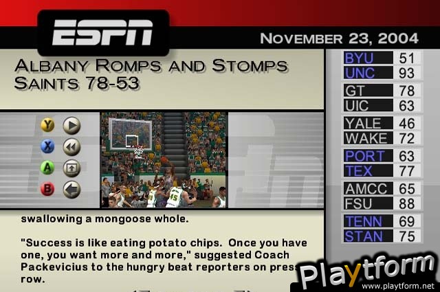 ESPN College Hoops 2K5 (PlayStation 2)