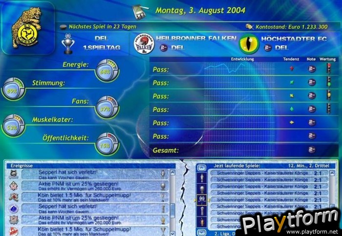 Ice Hockey Club Manager 2005 (PC)