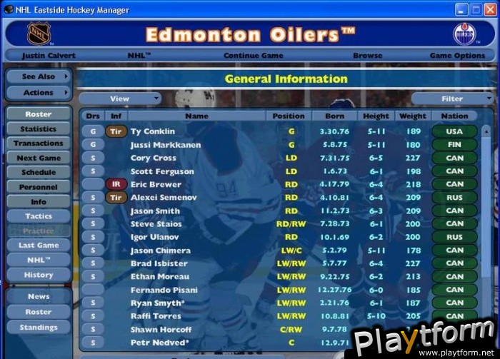 NHL Eastside Hockey Manager (PC)