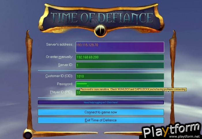 Time of Defiance (PC)