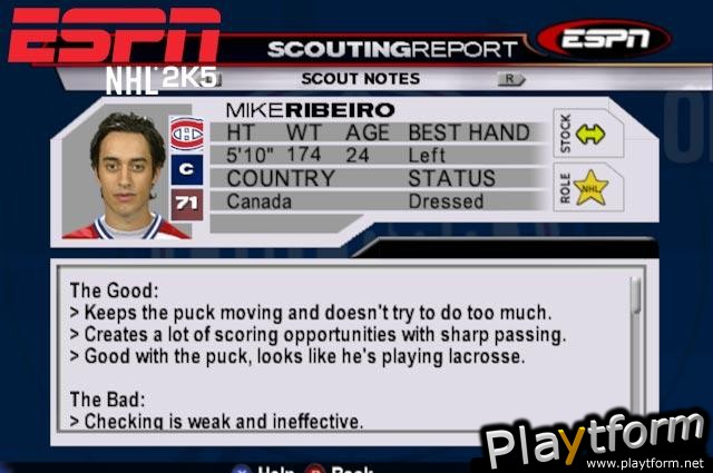 ESPN NHL 2K5 (Xbox)