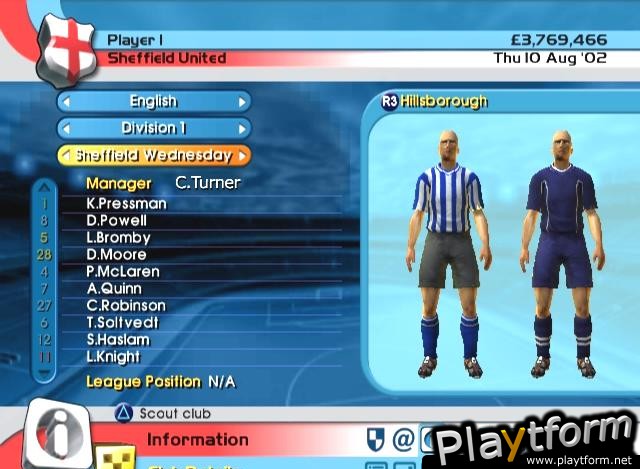 LMA Manager 2004 (PlayStation 2)