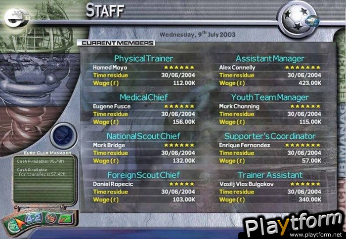 Euro Club Manager 03/04 (PC)