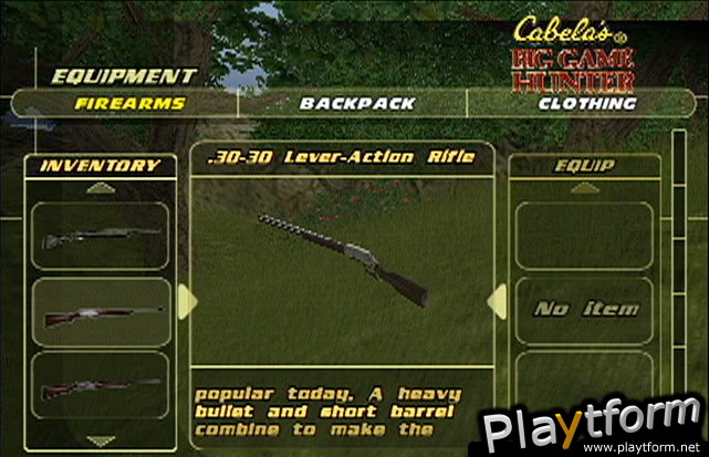 Cabela's Big Game Hunter (PlayStation 2)