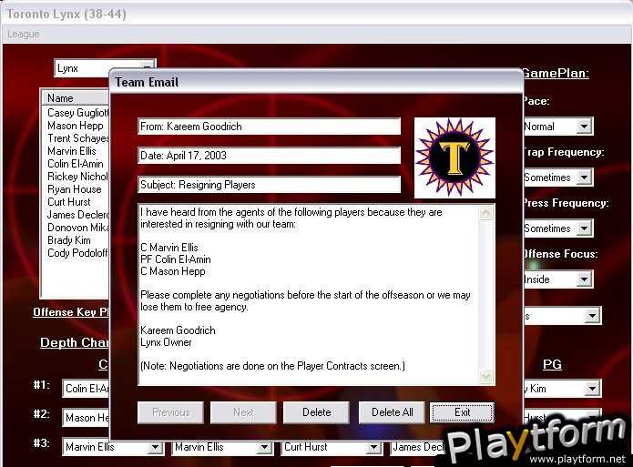 Season Ticket Basketball 2003 (PC)