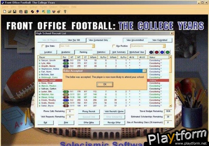 Front Office Football: The College Years (PC)