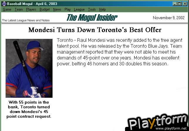 Baseball Mogul 2002 (PC)