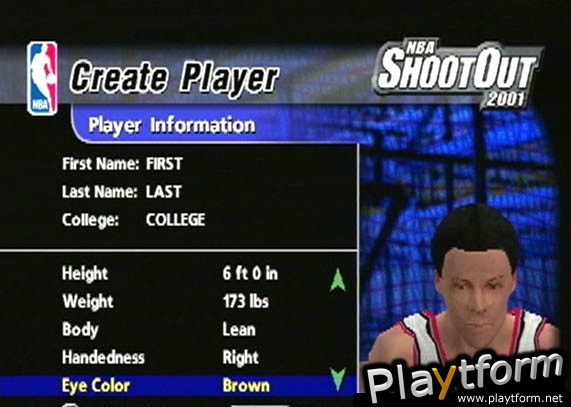 NBA ShootOut 2001 (PlayStation 2)