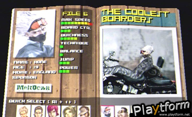 Cool Boarders Code Alien (PlayStation 2)