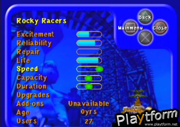 Theme Park Roller Coaster (PlayStation 2)