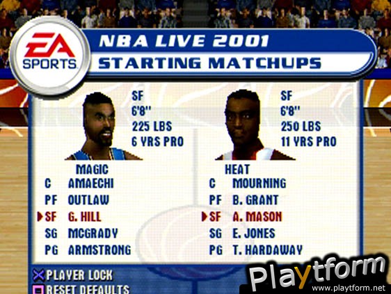 NBA Live 2001 (PlayStation)