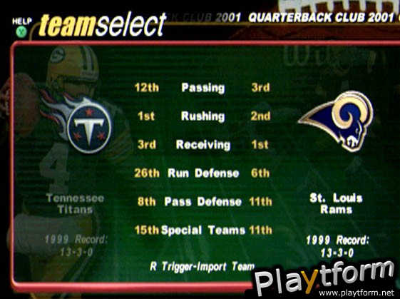 NFL QB Club 2001 (Dreamcast)